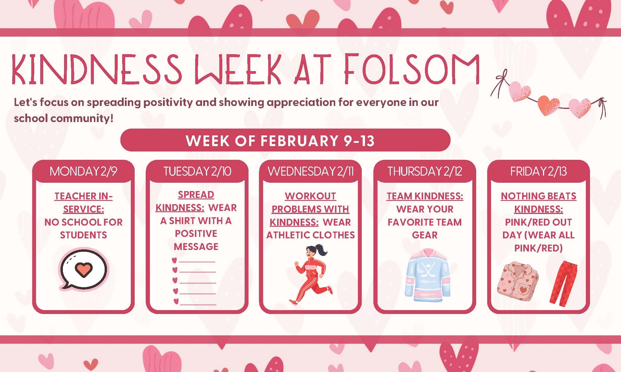 Kindness Week at Folsom Feb. 9-13